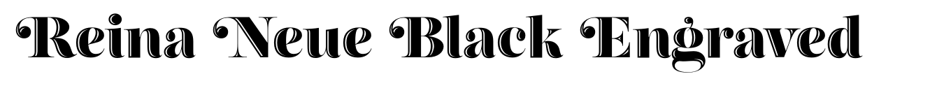 Reina Neue Black Engraved